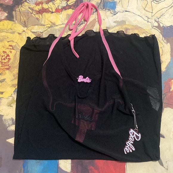 Barbie x Forever 21 Mesh Swim Cover Up Dress - Picture 3 of 7